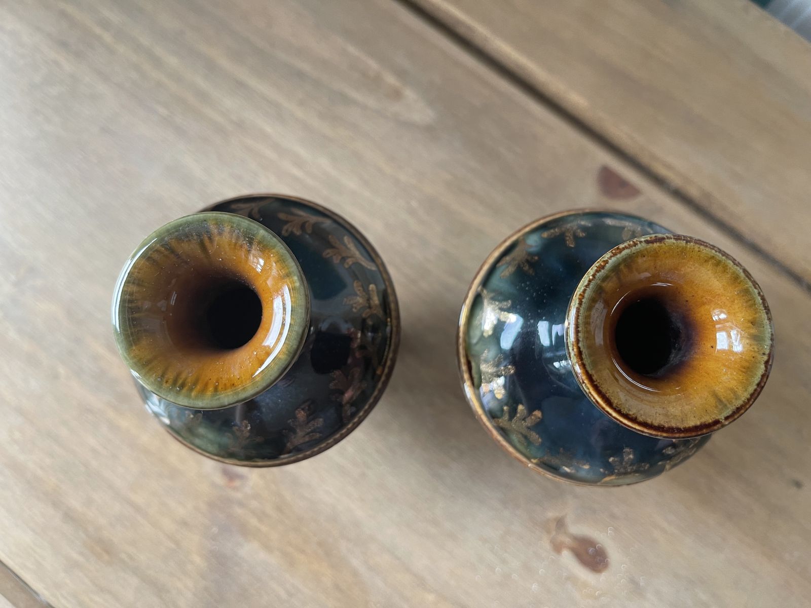 Pair Of Royal Doulton Lambeth Vases C 1895 photo Home Decor