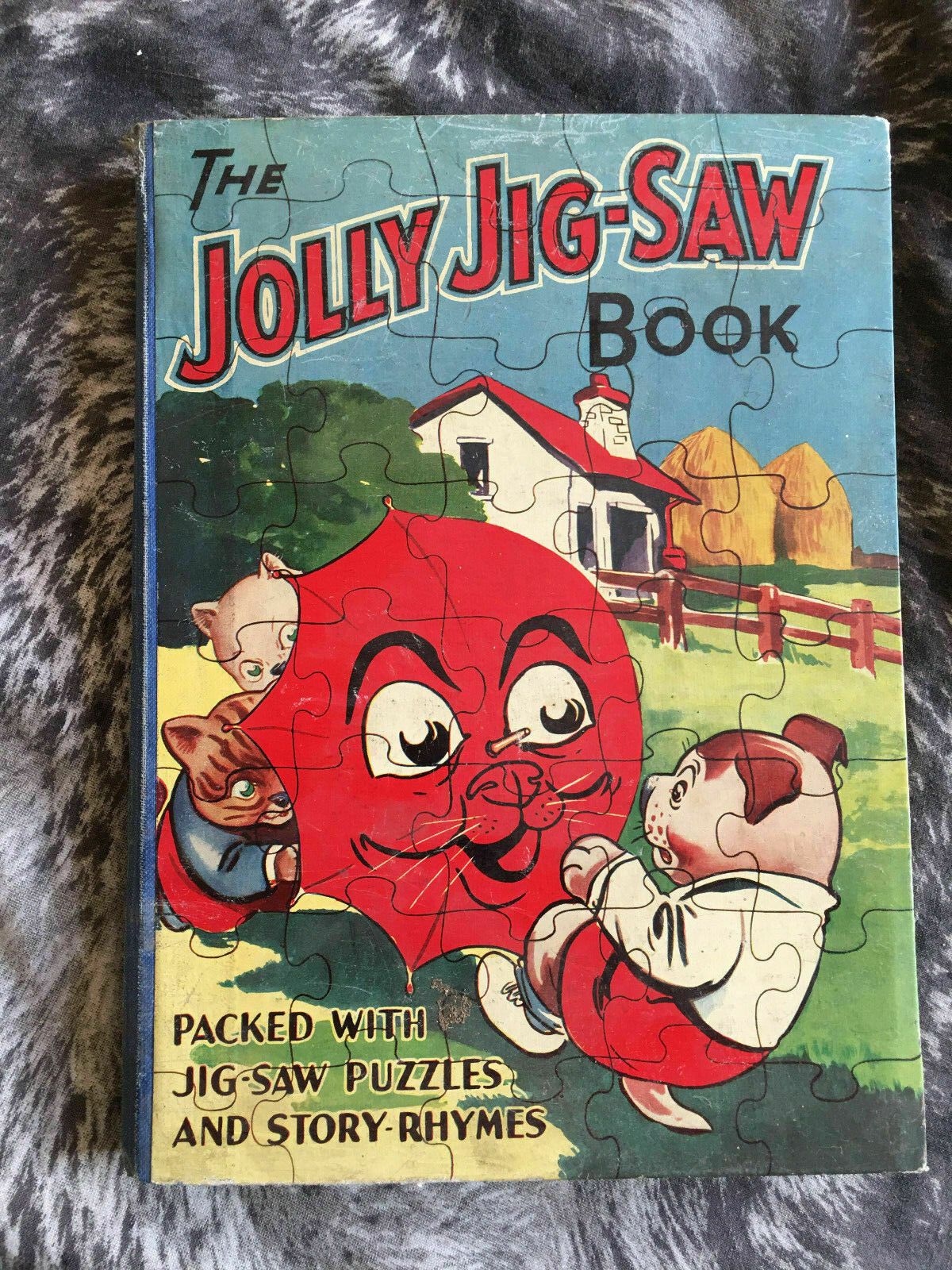 Vintage Book The Jolly Jigsaw Book 1st Edition 1938