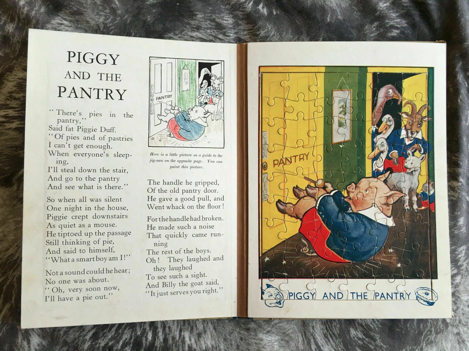 Vintage Book The Jolly Jigsaw Book 1st Edition 1938 photo 70.0