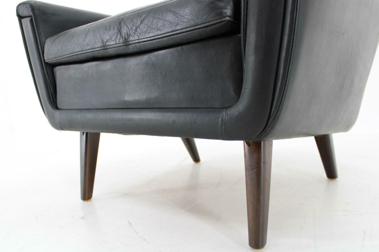 1970 Leather High Back Armchair , Denmark photo 681.18