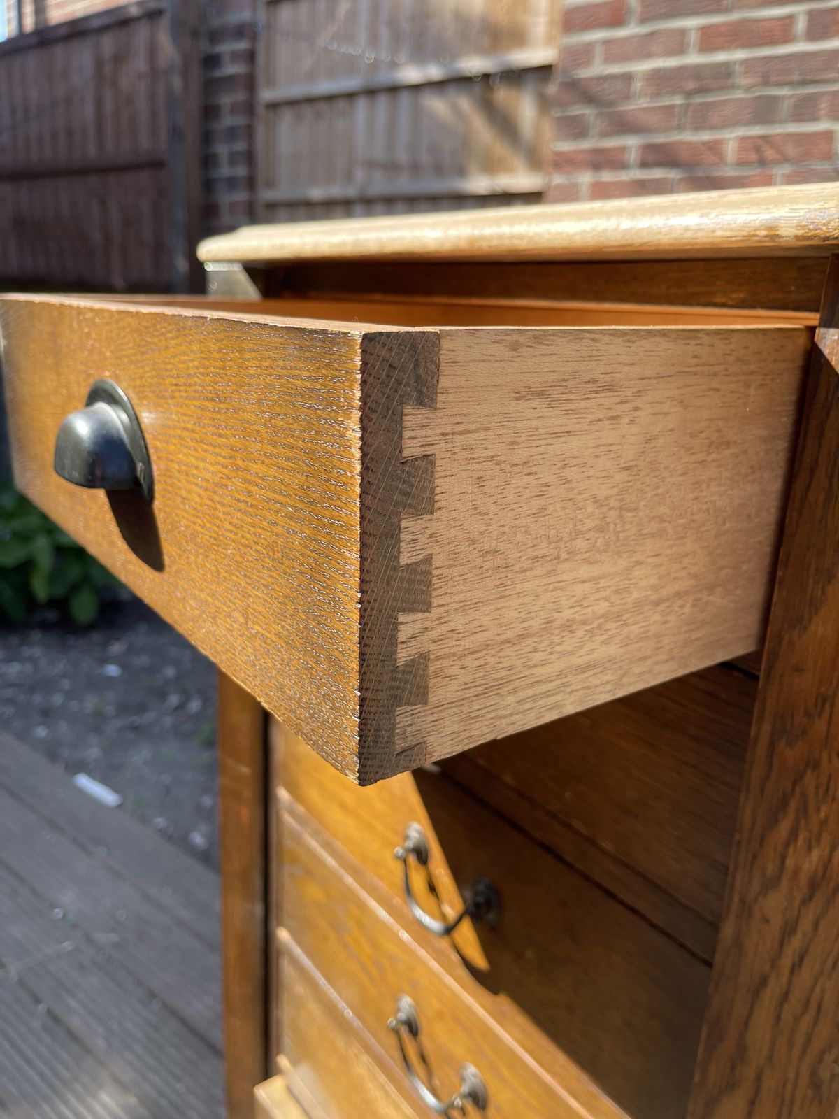 Edwardian Oak Wellington Chest Of Seven Drawers photo 700.0