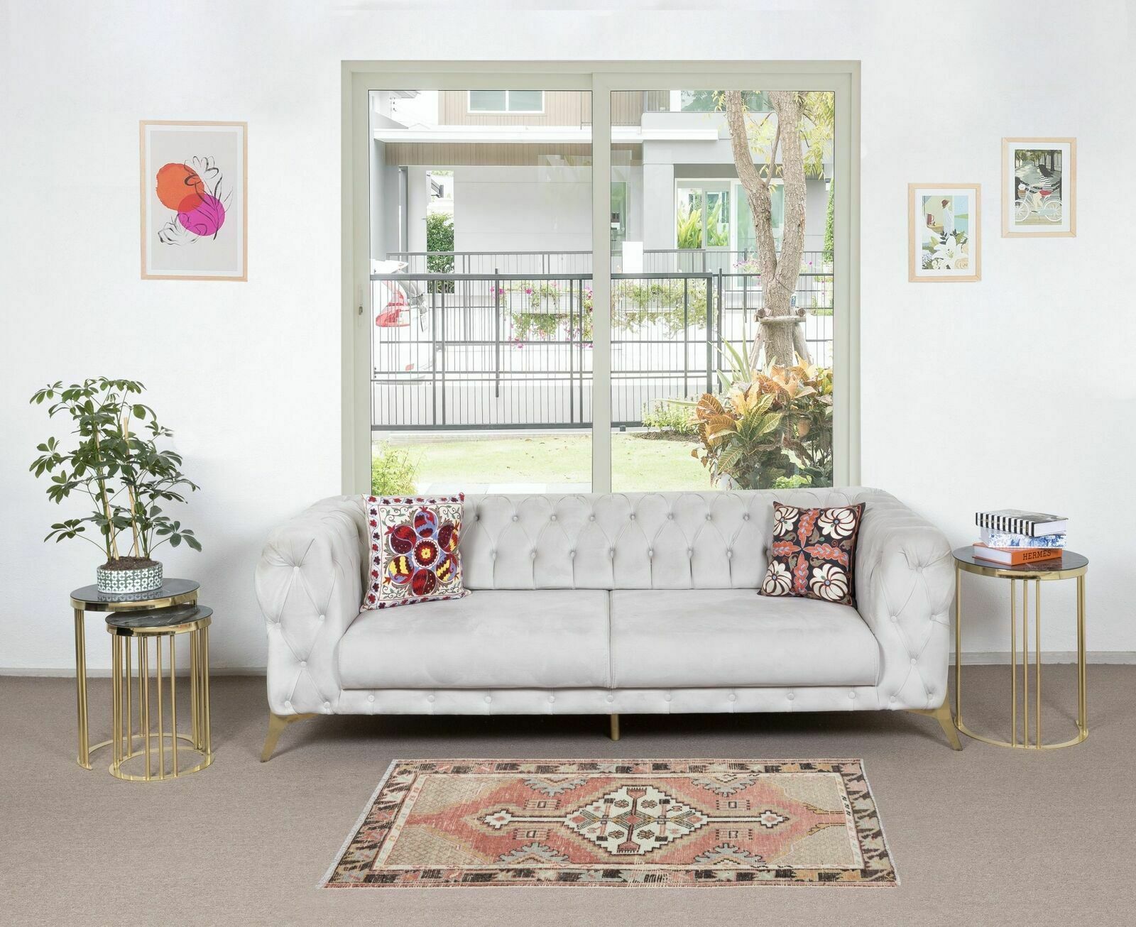 2.4x4.8 Ft Vintage Turkish Small Rug, Hand Knotted Accent Rug, Tribal Door Mat photo furniture