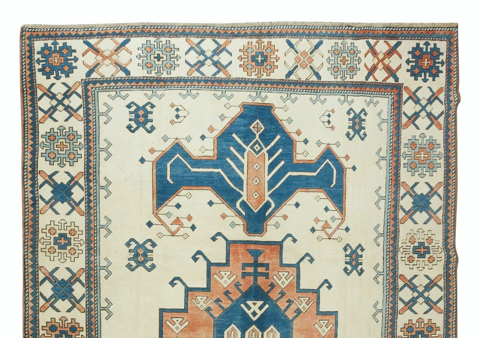 Tapis turc traditionnel unique en son genre, noué à la main, 2,35 x 3,32 m, vintage photo Textiles