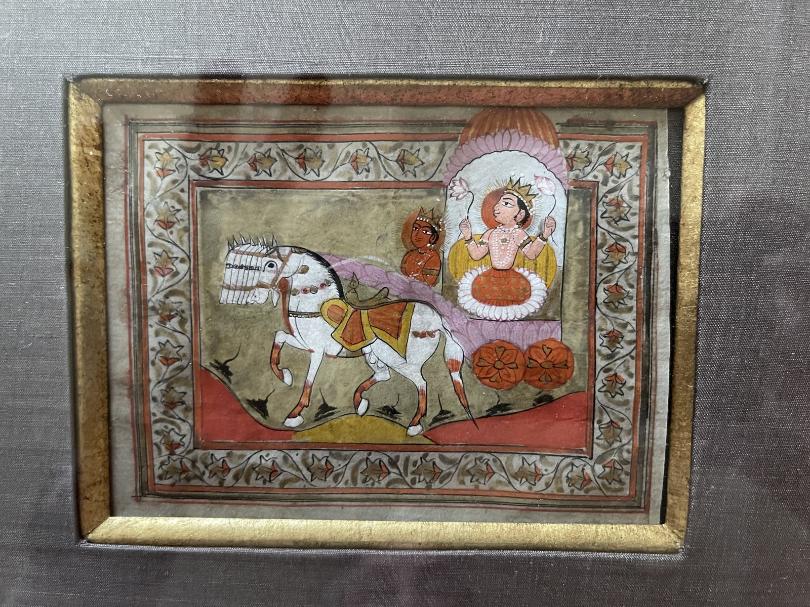 Set Of 8 Miniature Indian Watercolours photo for sale