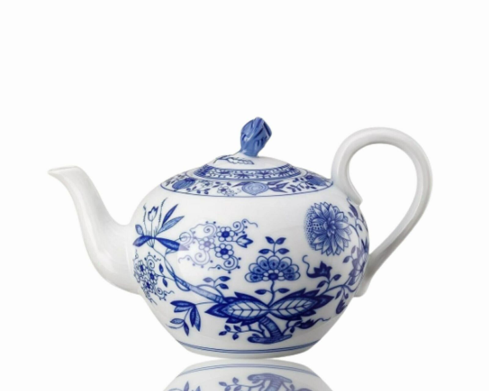Tea Pot Blue Onion Blue And White Porcelain 1.28l Lorenz Hutschenreuther Signed 1pcs photo 180.0