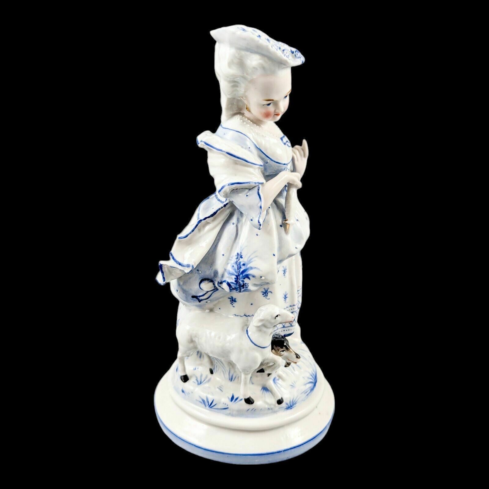 19th Century German Glazed Porcelain Figurine Of A Shepherdess By Conta & Boehme photo vinterior