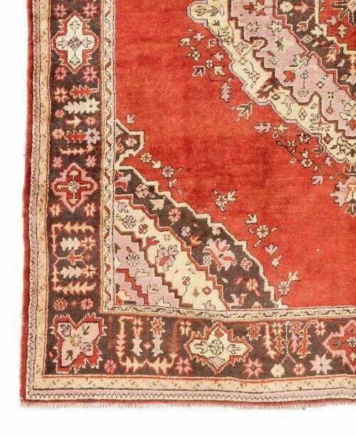 8x9.5 Ft Antique Turkish Oushak Rug. Rare Size. Very Good Condition photo Textiles