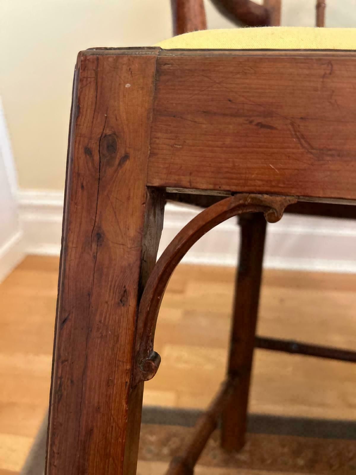 A Pair Of Late George III Solid Yew Wood Open Armchairs photo vinterior