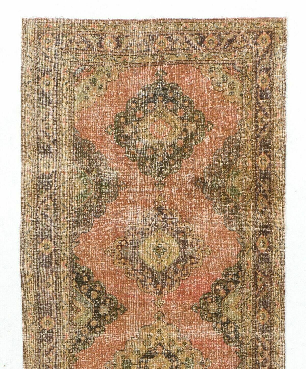 4.7x12.3 Ft Handmade Vintage Turkish Village Runner Rug For Hallway photo furniture