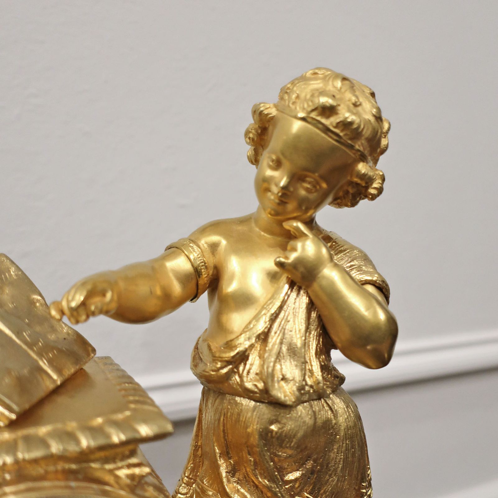 French Louis XVI Style Bronze Gilt Mantel Clock By Japy Freres photo 1425.0