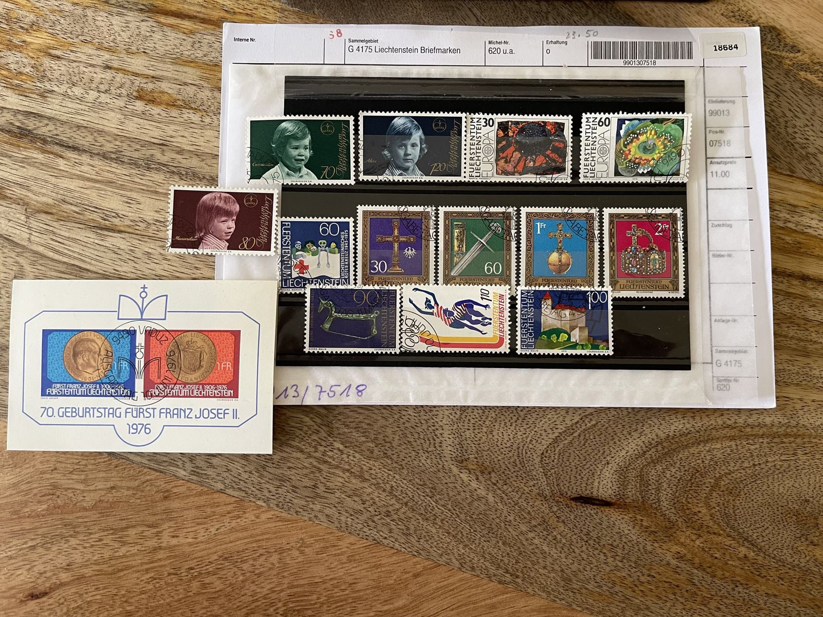Set Of Liechtenstein Stamps All Mnh photo for sale