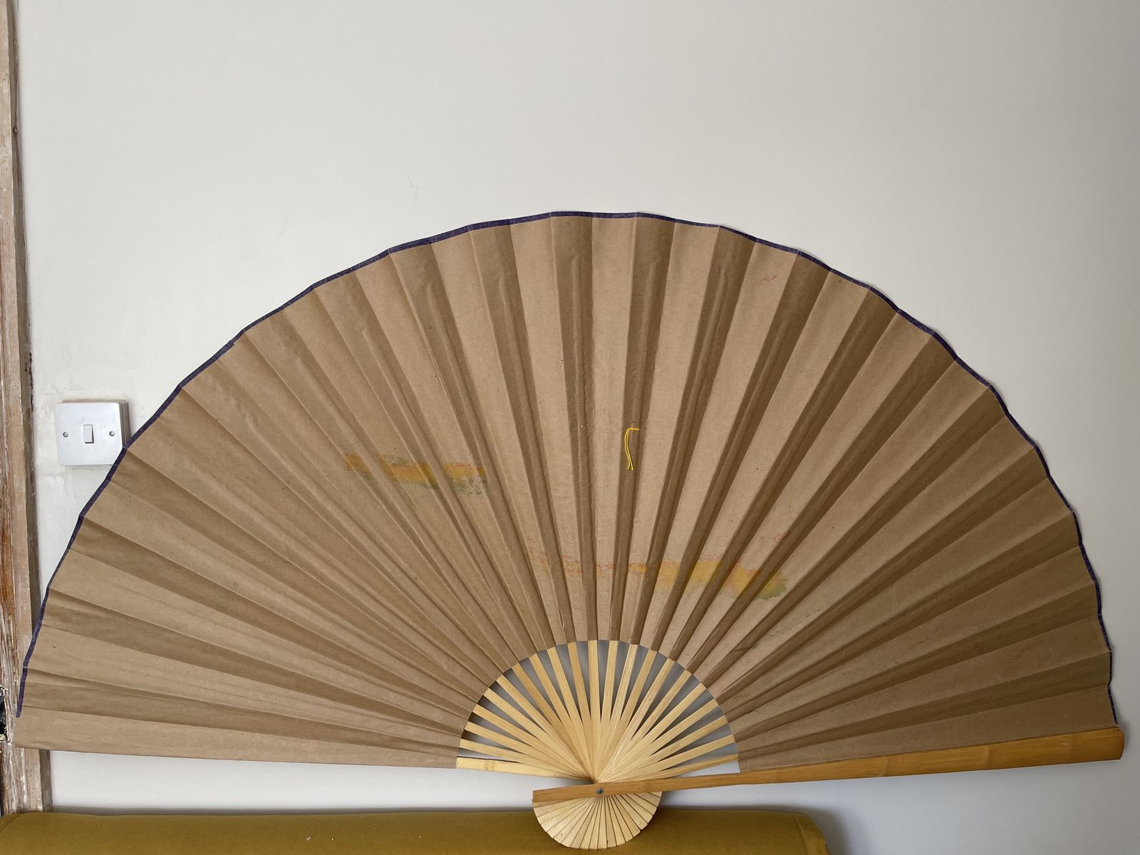Large Oriental Fan With Boat Design photo furniture