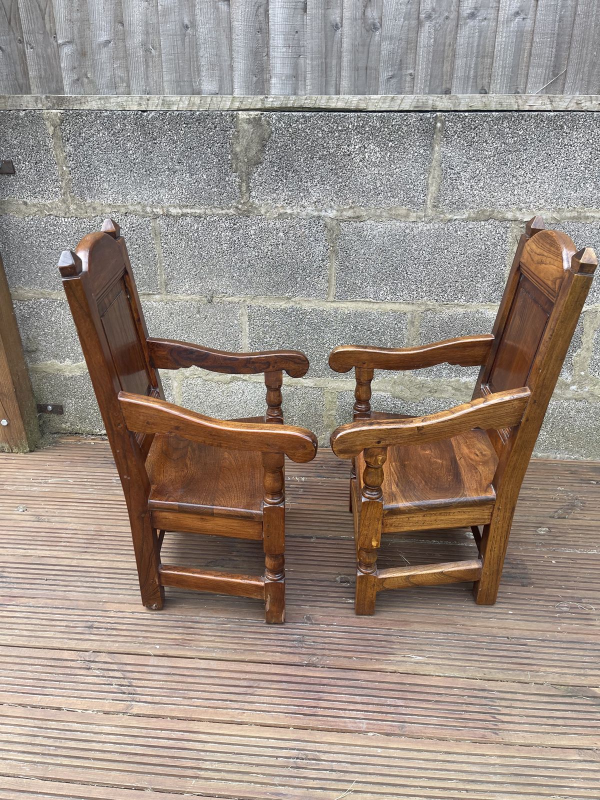 Pair Of Children's Elm Wainscot Chairs photo Furniture
