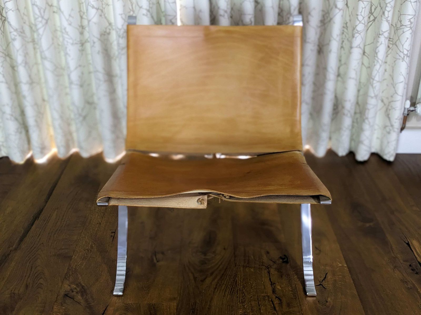 Pair Of Rare Mid Century Danish Chrome And Leather Lounge Chairs Designed By Preben Fabricius/Jorgen Kastholm photo furniture