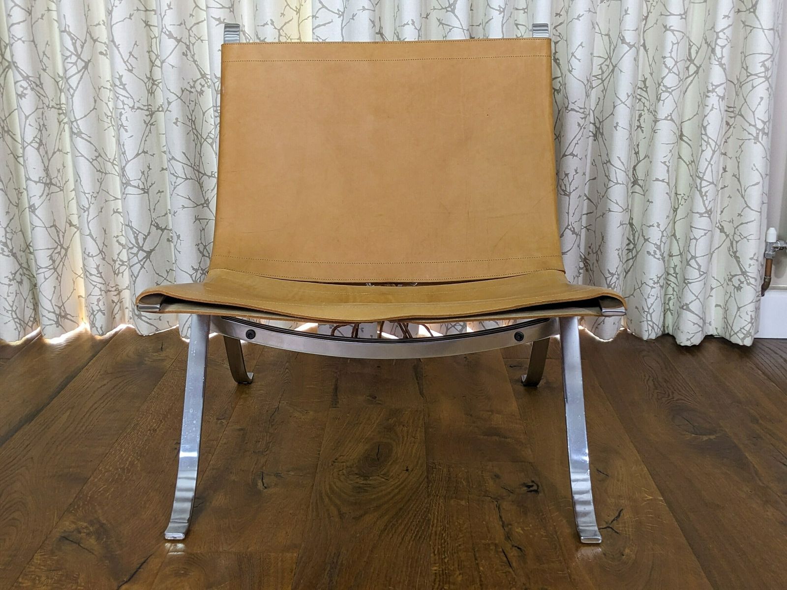 Pair Of Rare Mid Century Danish Chrome And Leather Lounge Chairs Designed By Preben Fabricius/Jorgen Kastholm photo vintage