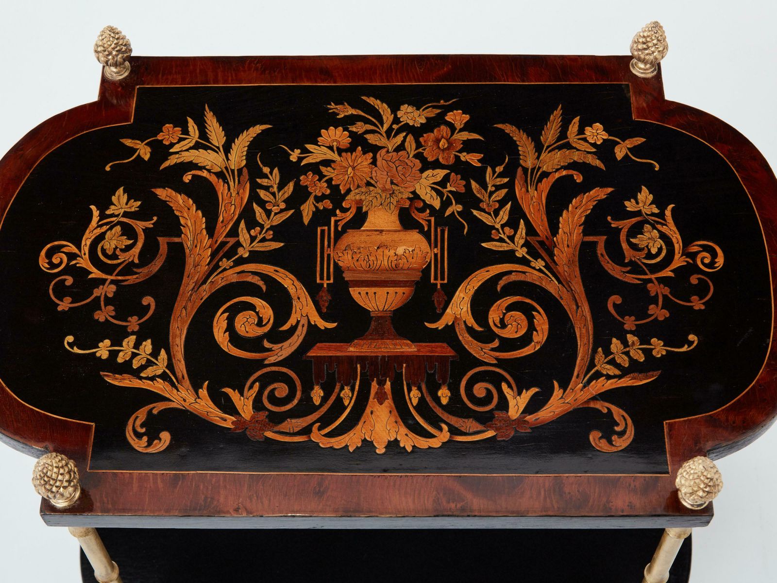 Maison Baguès Bronze Bamboo Wood Marquetry Side Tables 1940s photo 15773.0