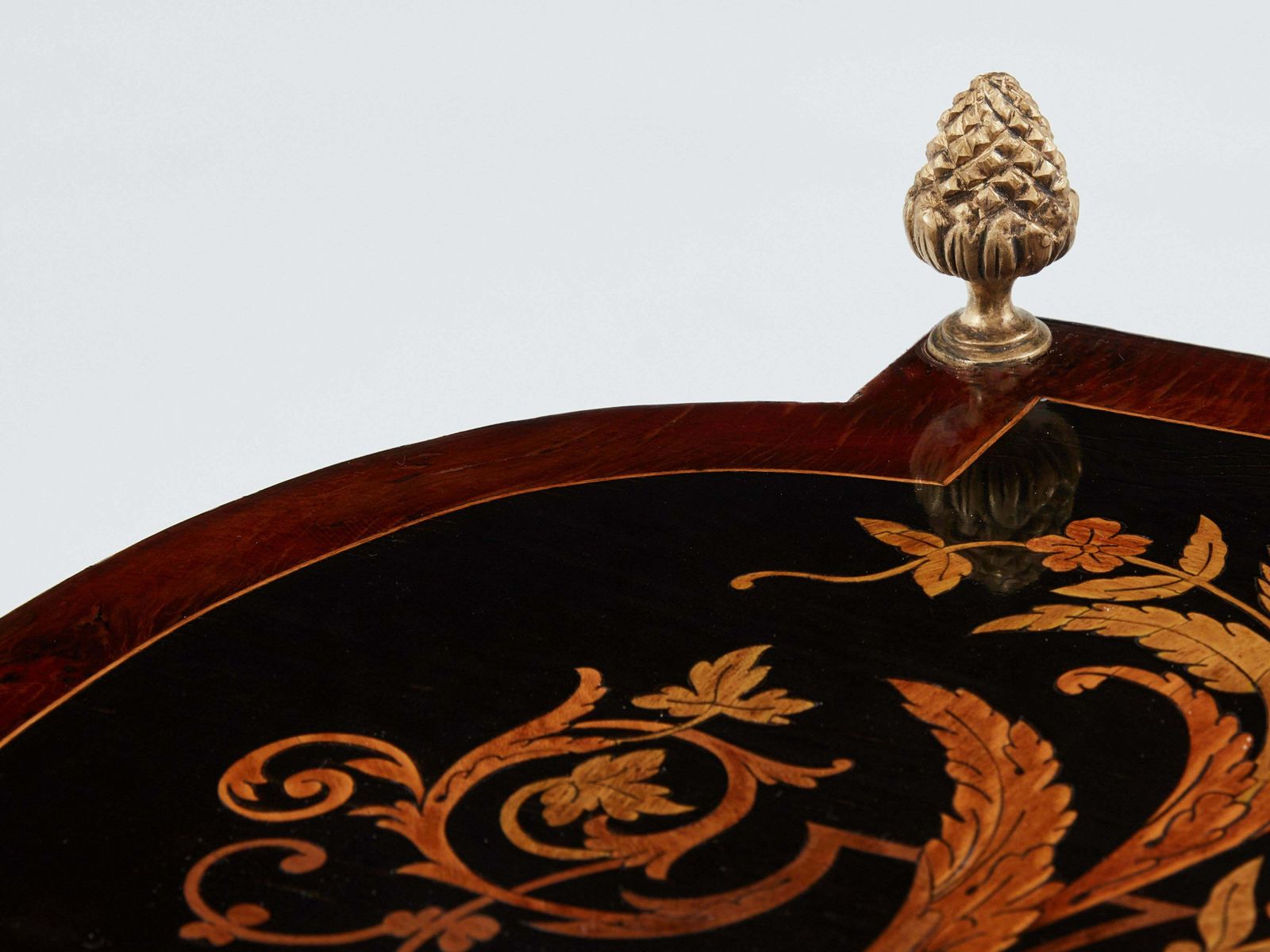 Maison Baguès Bronze Bamboo Wood Marquetry Side Tables 1940s photo vintage