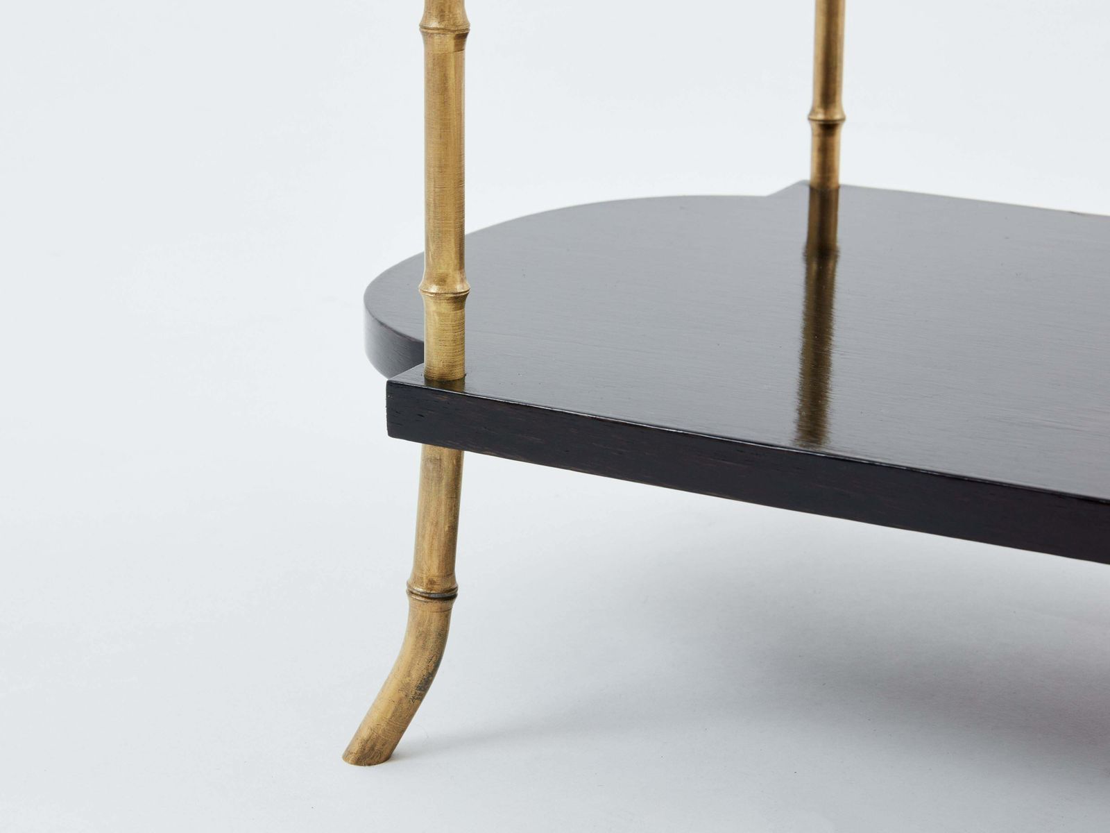 photo for sale Maison Baguès Bronze Bamboo Wood Marquetry Side Tables 1940s