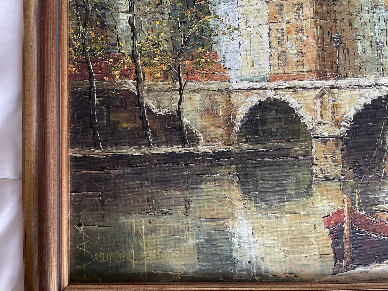 Oil Painting Of Parigi (Paris), France By Bernard Debergh(b1940) photo for sale