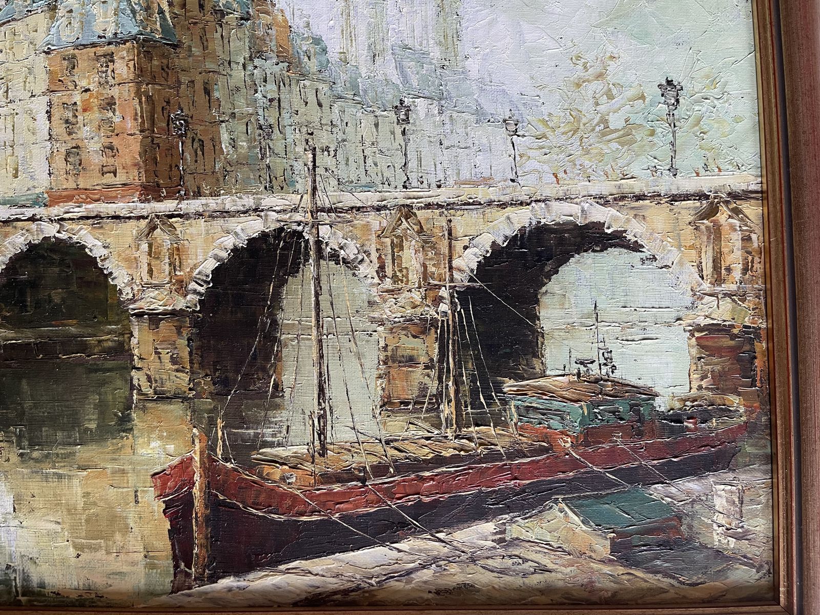 Oil Painting Of Parigi (Paris), France By Bernard Debergh(b1940) photo Art