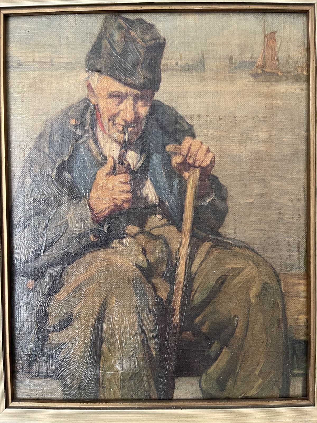 Oil On Canvas, Man From Volandam By W Van Nieuwendan 1920's' photo furniture