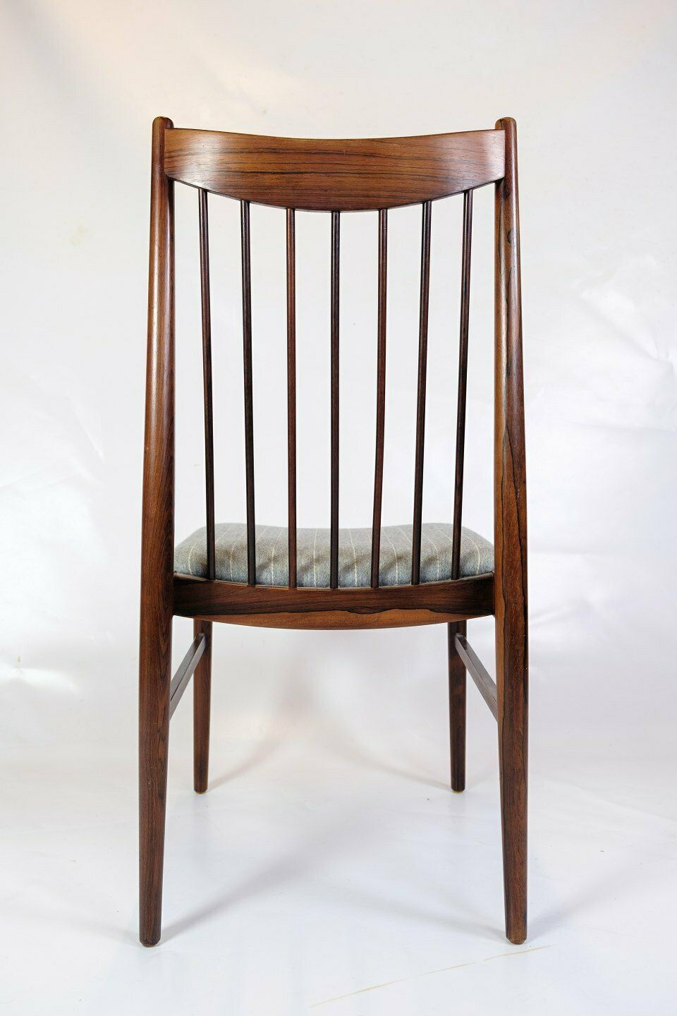Set Of 8 Dining Charis Model 422  In Rosewood & Gray Fabric By Arne Vodder From 1960s photo vintage