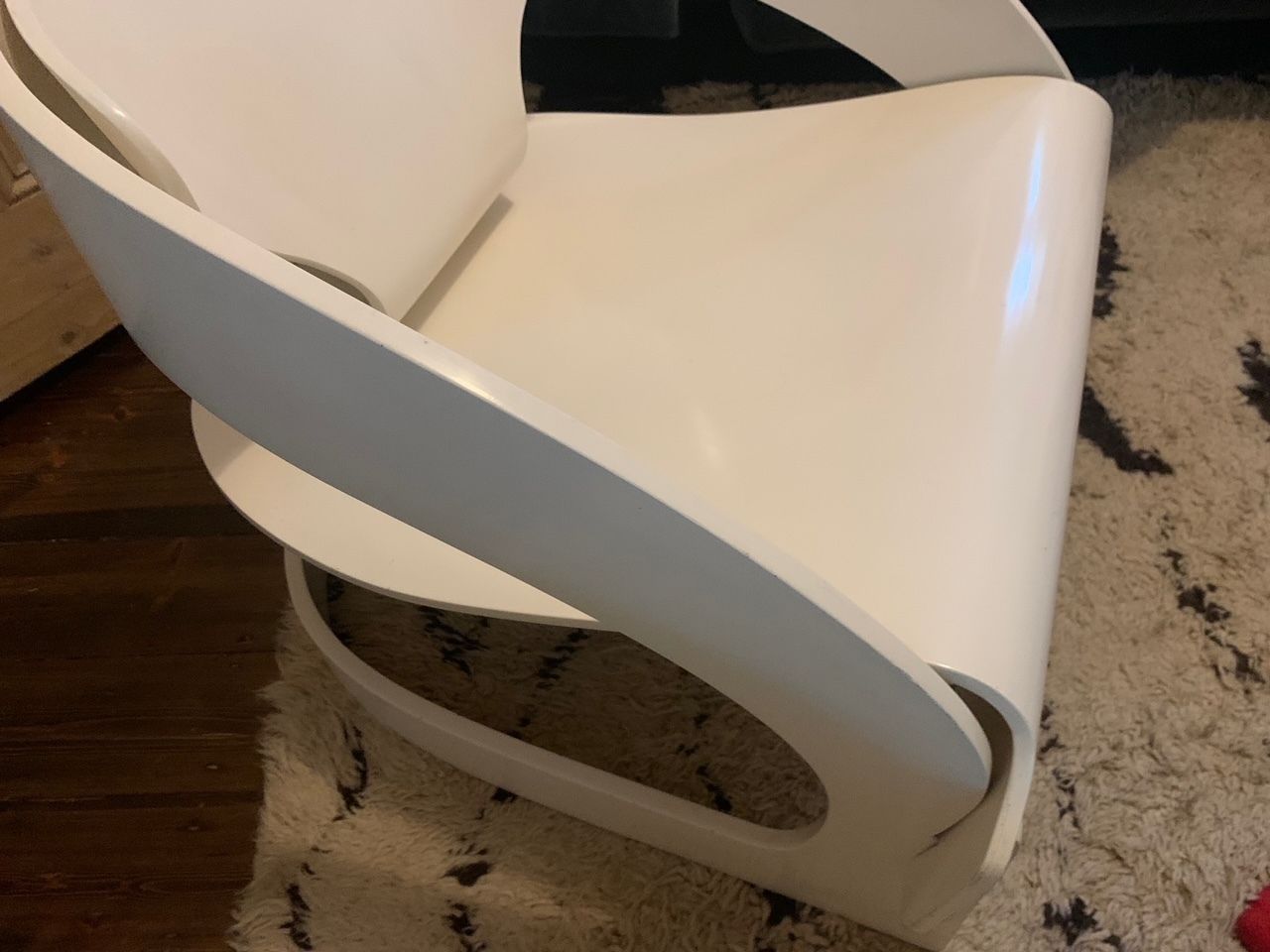 photo vinterior Mid Century. Model 4801 Plywood Pair Of Armchairs Available. Sold Separately. Listing For One Chair. By Joe Colombo, Italy, 1965