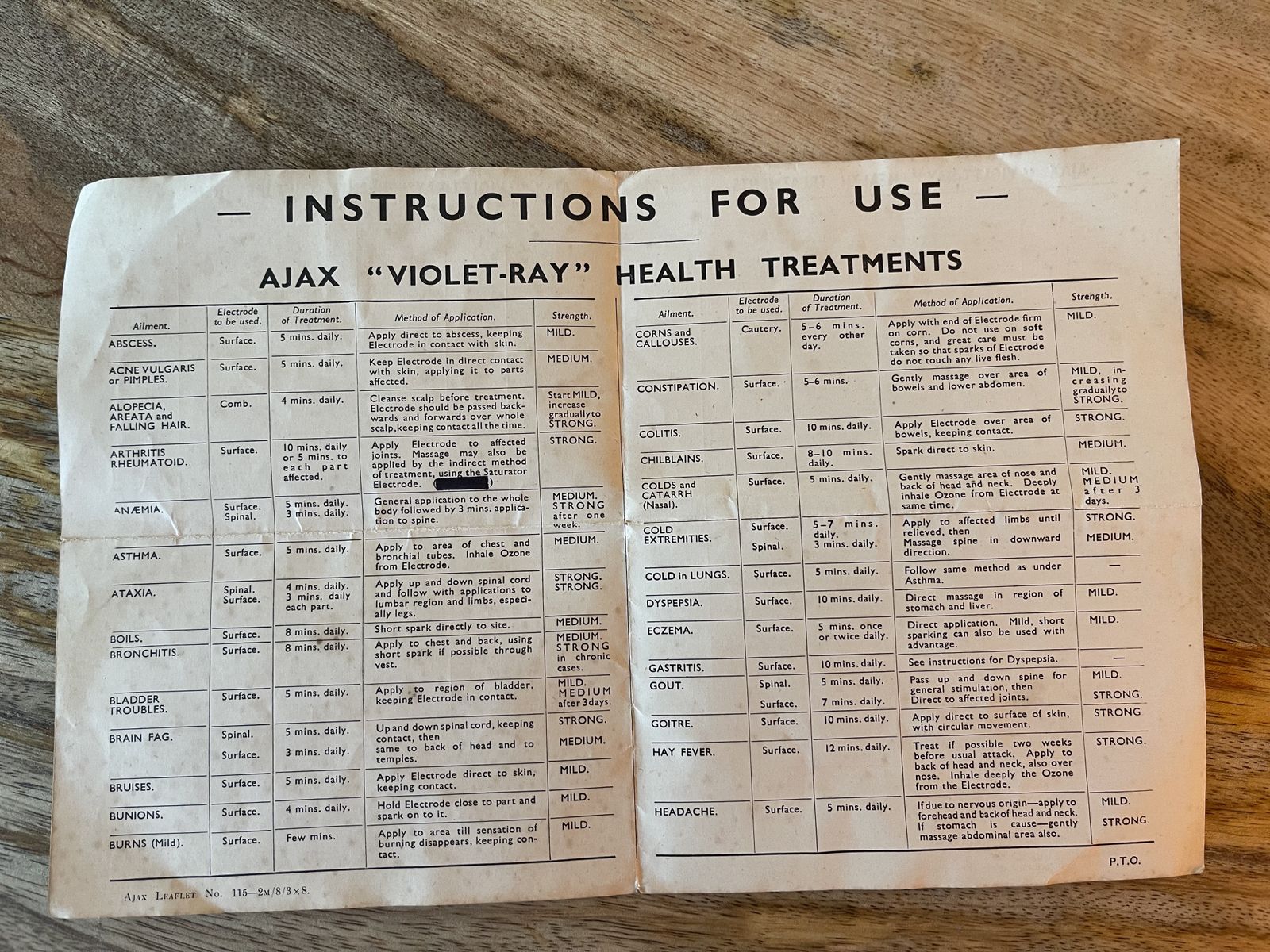 Antique 1920's Ajax Violet Ray Machine photo 495.0
