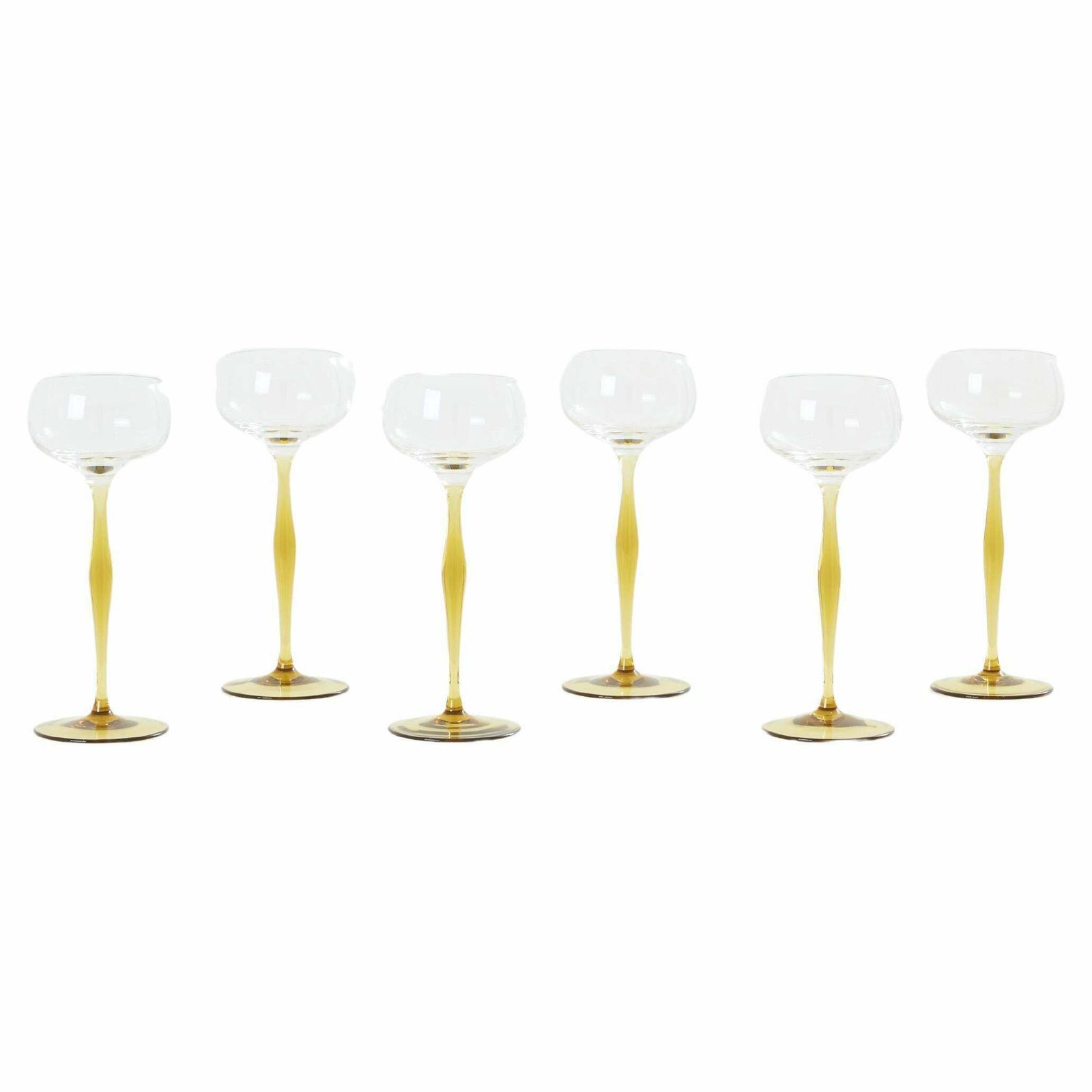 Peter Behrens Set Of Six Art Nouveau Champagne Glasses 1898