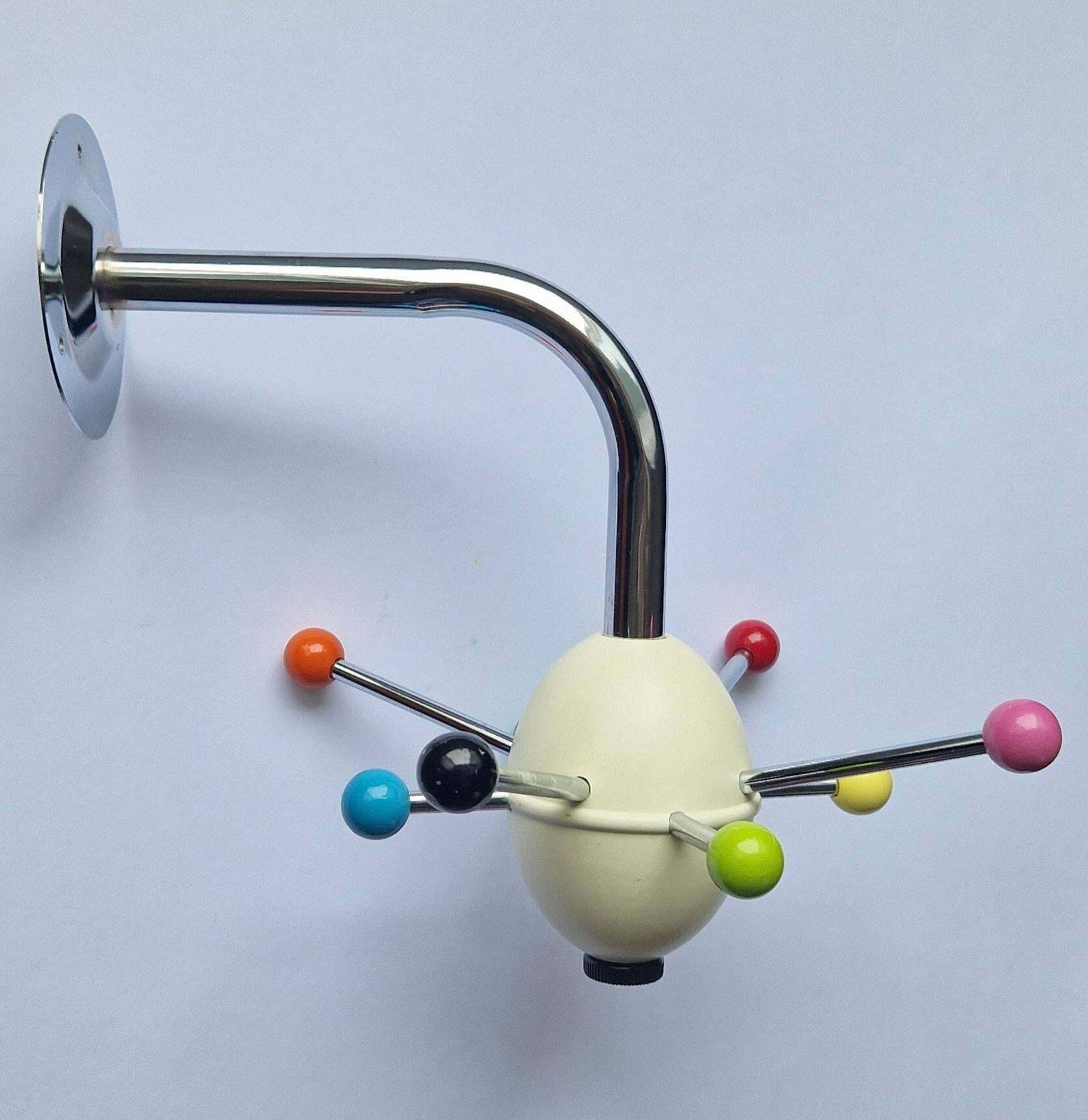 Furniture Pair Of Midcentury Wall Coat Racks Sputnik, Osvaldo Borsani, Tecno, Italy, 1970s photo