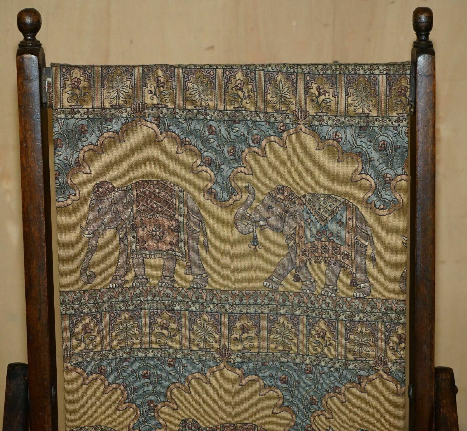 Antique Cir 1890 Anglo Indian Elephant Colonial Folding Military Campaign Chair photo Furniture