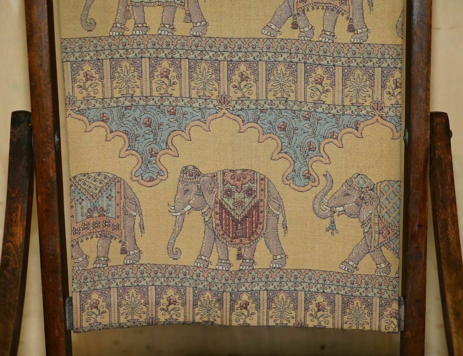 Antique Cir 1890 Anglo Indian Elephant Colonial Folding Military Campaign Chair photo 850.0