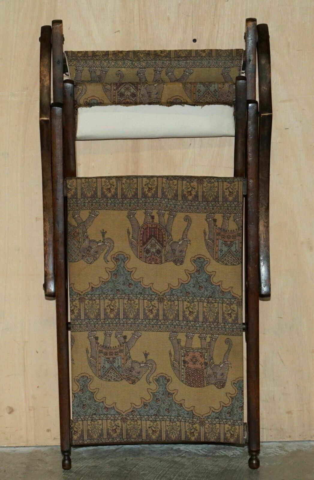 photo buy Antique Cir 1890 Anglo Indian Elephant Colonial Folding Military Campaign Chair