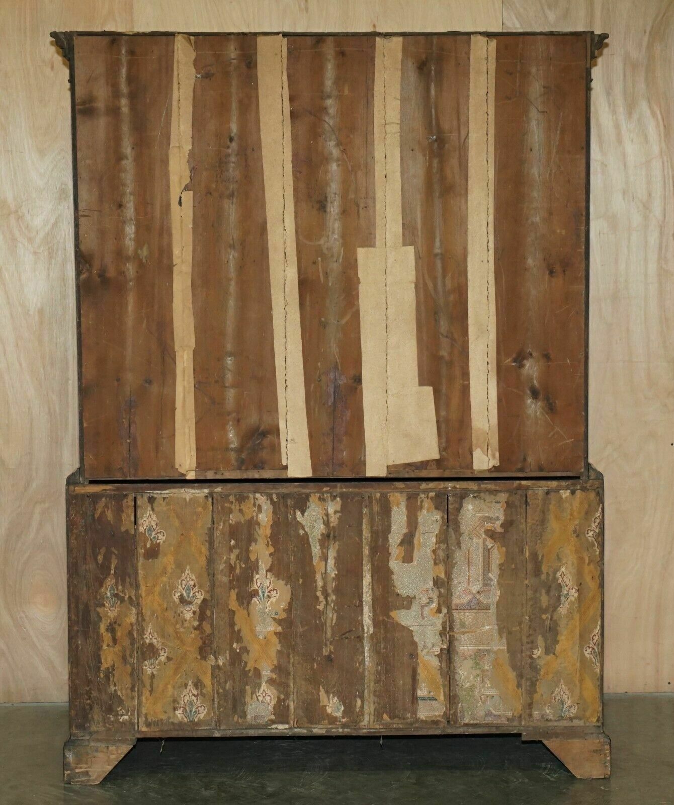 photo buy Exquisite Antique 1800 Sheraton Inlaid Housekeepers Cupboard Wardrobe Drawers