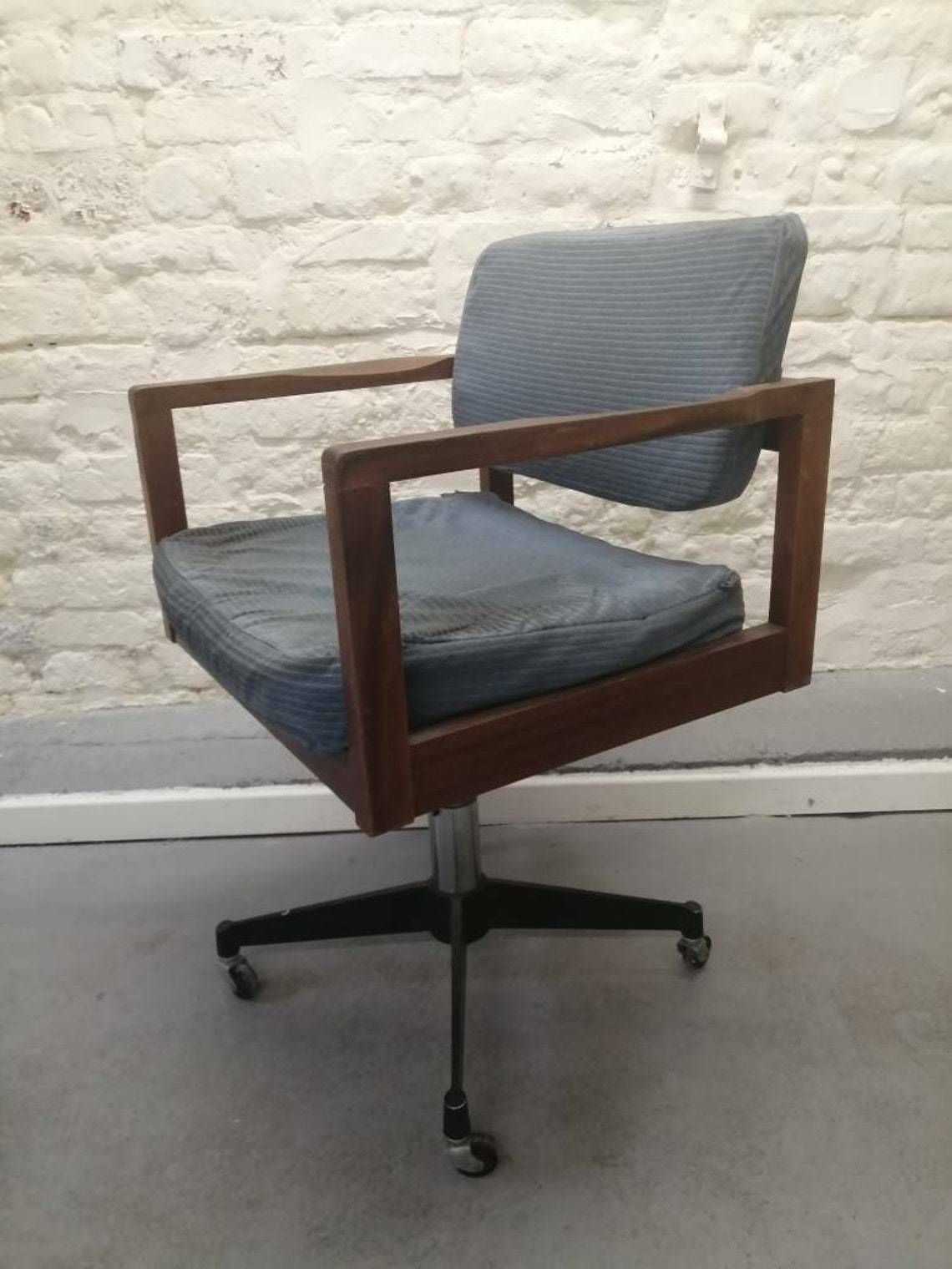 Mid Century Swivel Chair Industrial Office Work Chair