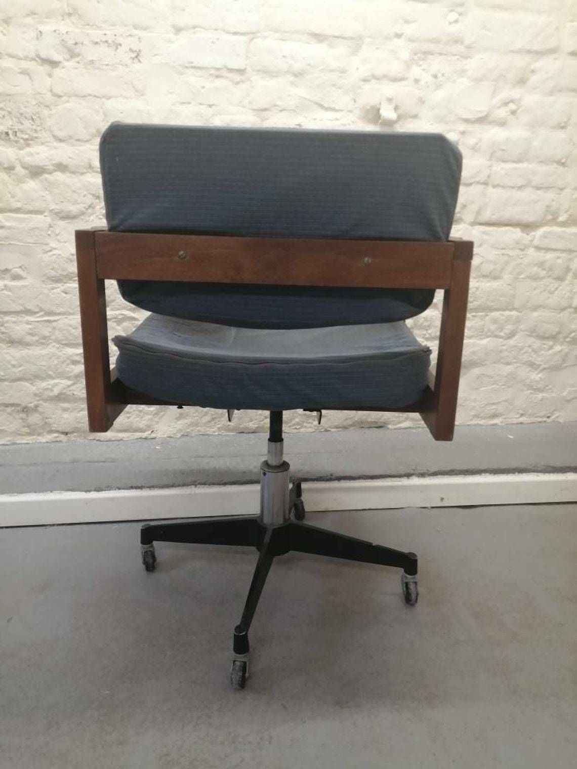 Mid Century Swivel Chair Industrial Office Work Chair photo for sale