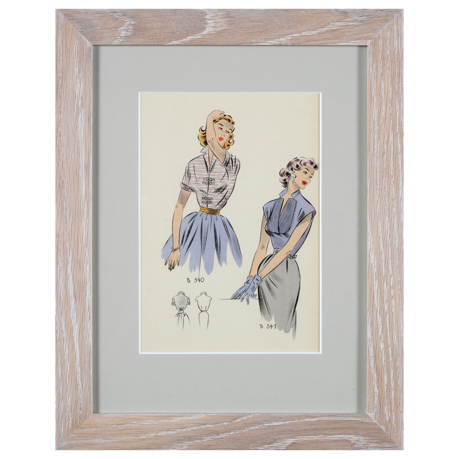 photo furniture Set Of 8 1950's Vintage French Fashion Prints