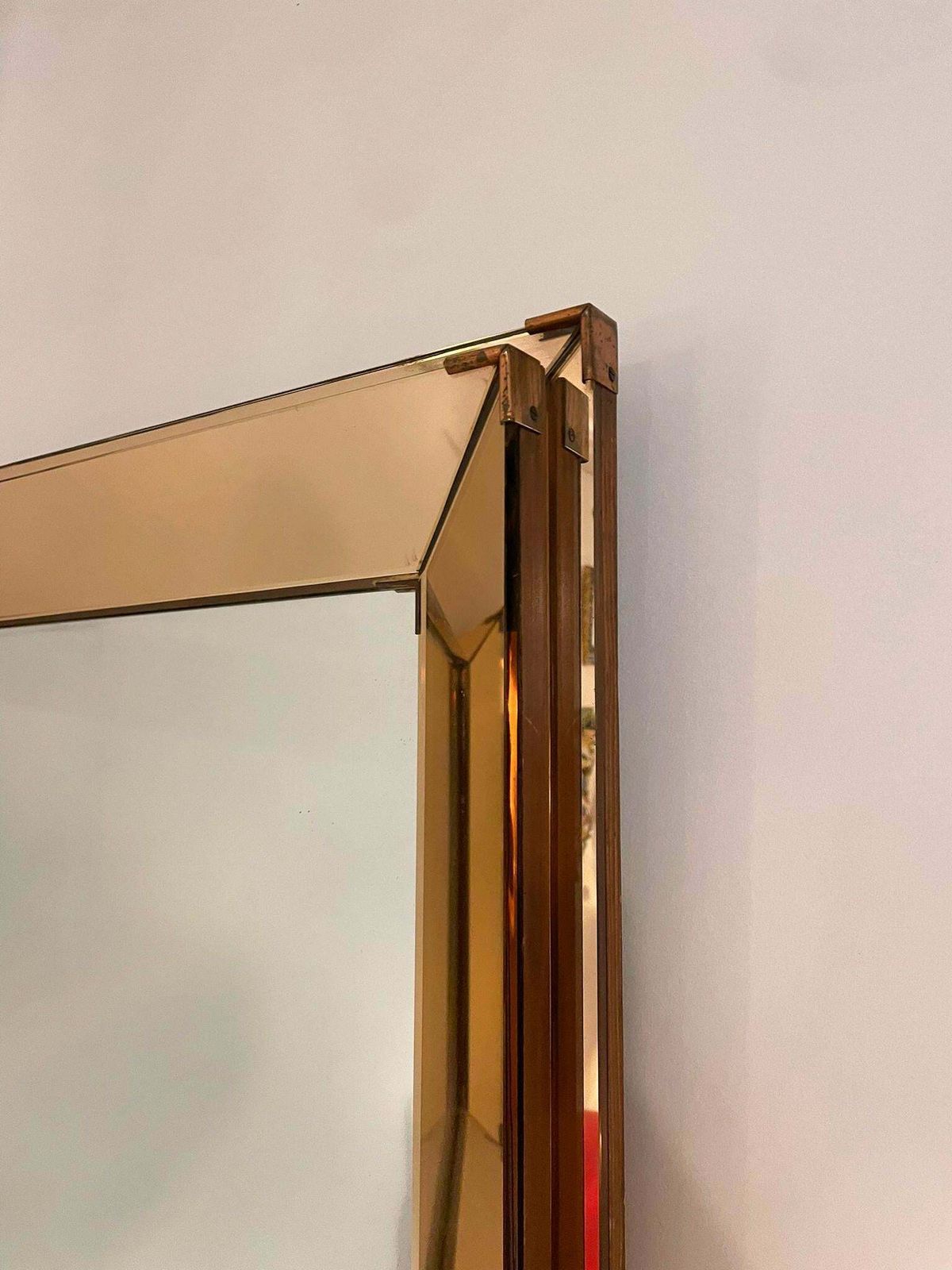 Mid Century Modern Mirror In The Style Of Jacques Adnet, 1940s photo Home Decor
