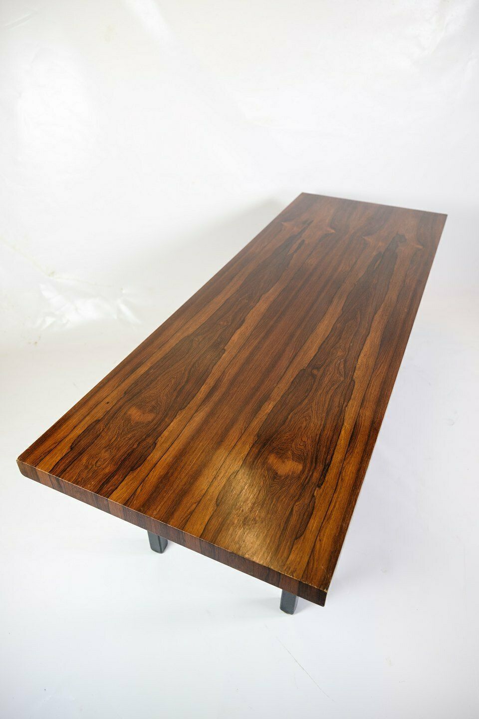 Coffee Table  In Rosewood With Black Lacquered Metal Frame  From 1960s photo buy