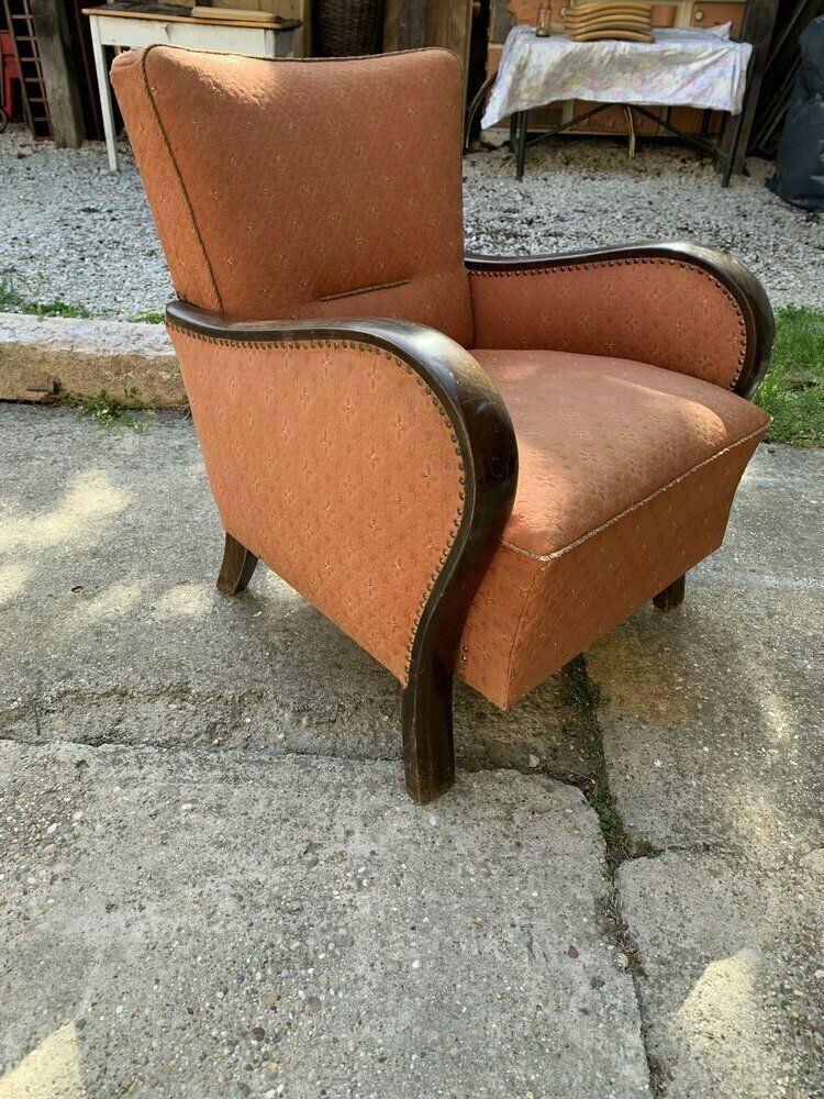 Hungarian Art Deco Armchair, 1930s, Set Of 2 photo vinterior
