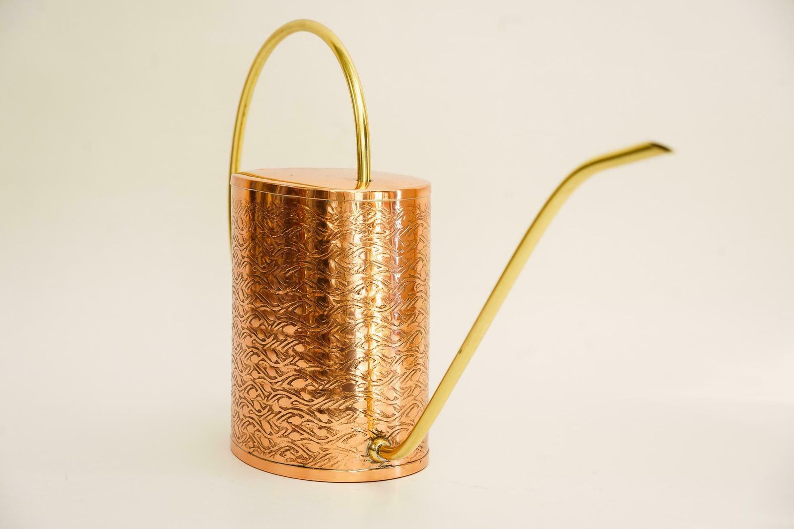 Copper And Brass Watering Can, Circa 1960s photo vinterior
