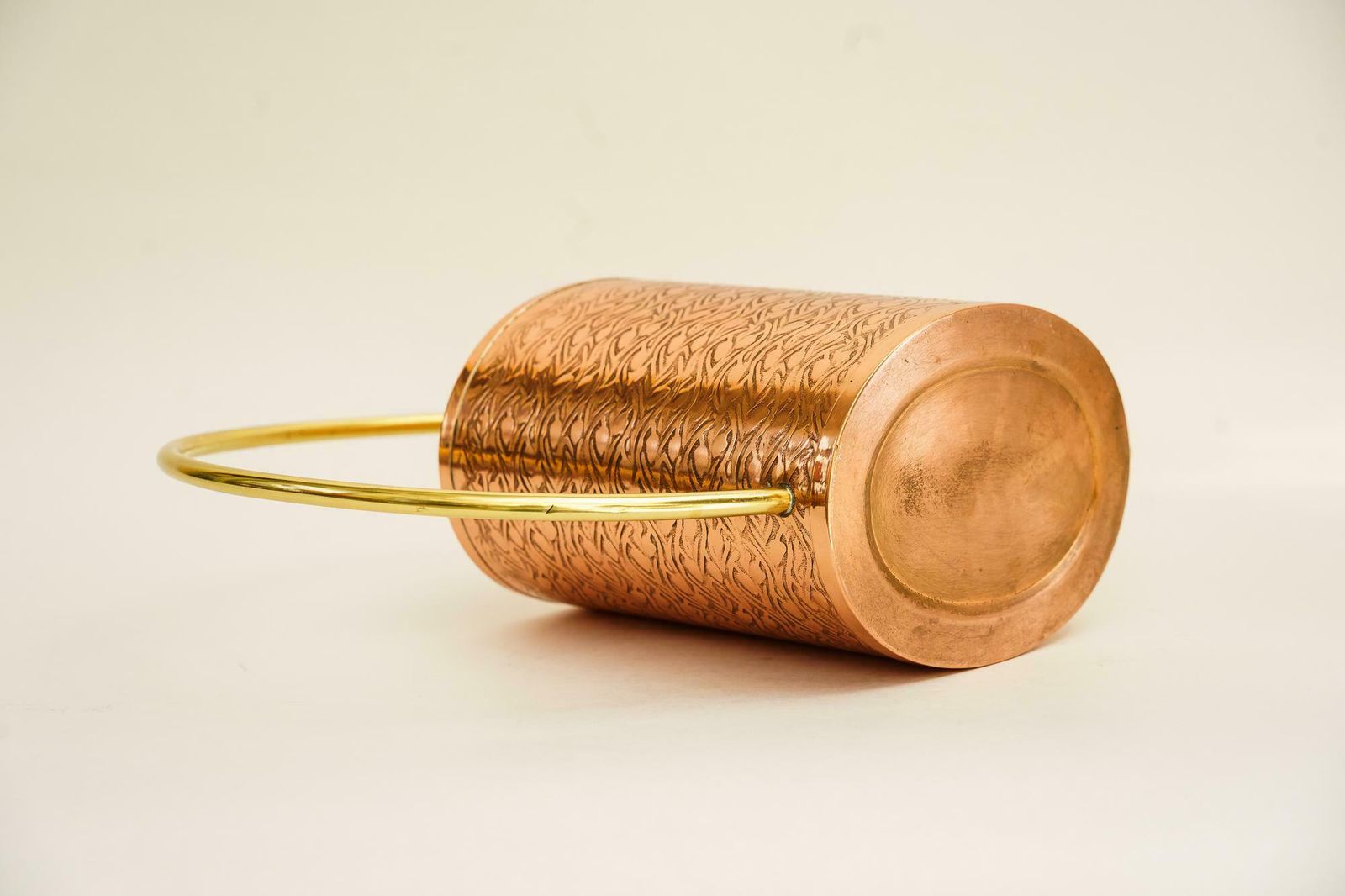Copper And Brass Watering Can, Circa 1960s photo vintage