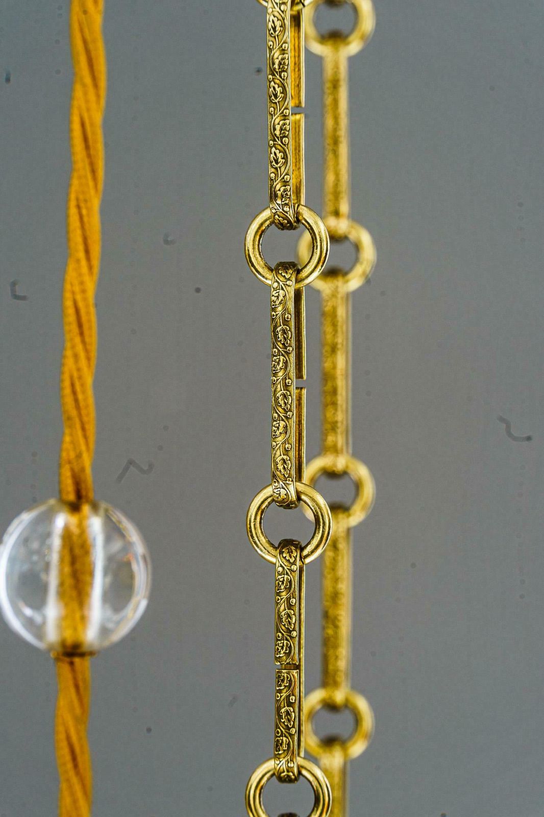 photo furniture Art Deco Pendant With Original Red Antique Glasses Vienna Around 1920s