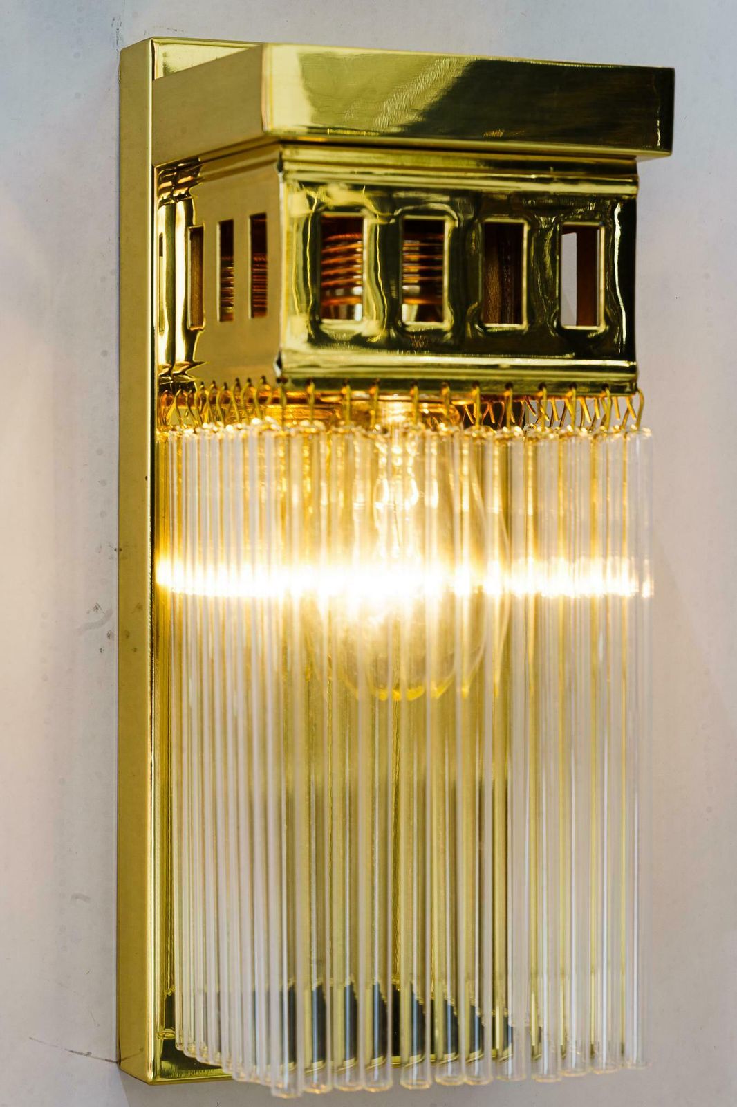 photo furniture Reproduction Of A Art Deco Wall Lamp With Glass Sticks