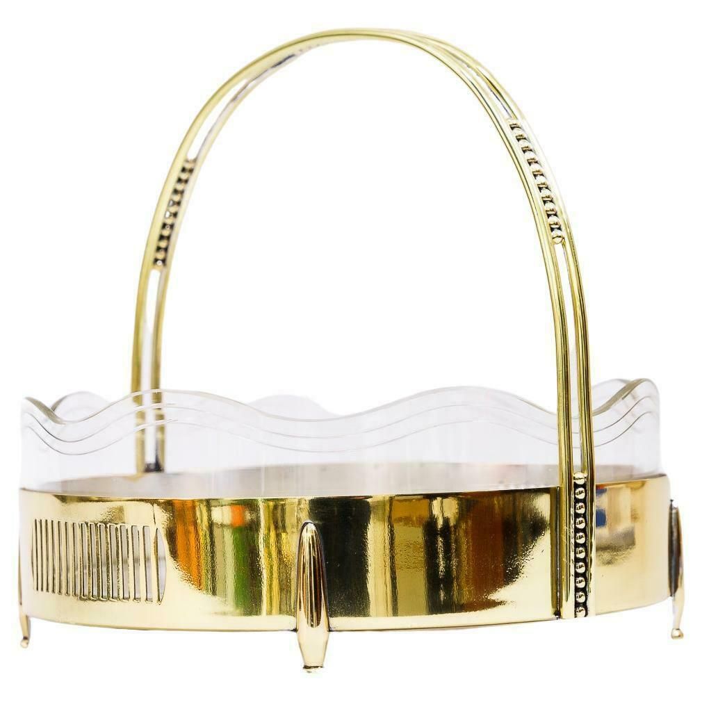 Art Deco Argentor Centerpiece With Original Glass Inside Vienna Around 1920s