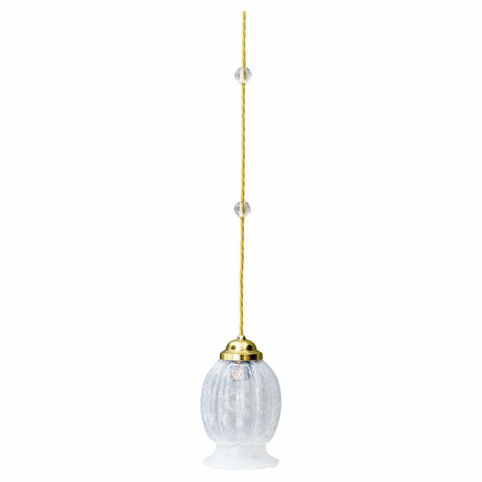 Art Deco Pendant With Opaline Glass Shade Vienna Around 1920s