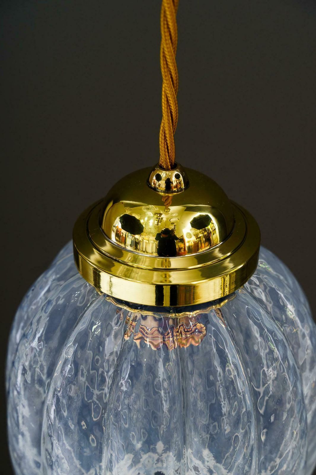 482.0 Art Deco Pendant With Opaline Glass Shade Vienna Around 1920s photo