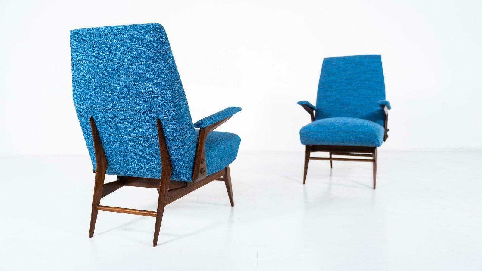photo vintage Mid Century Modern Pair Of Armchairs By Vittorio Dassi, Italy, 1960s