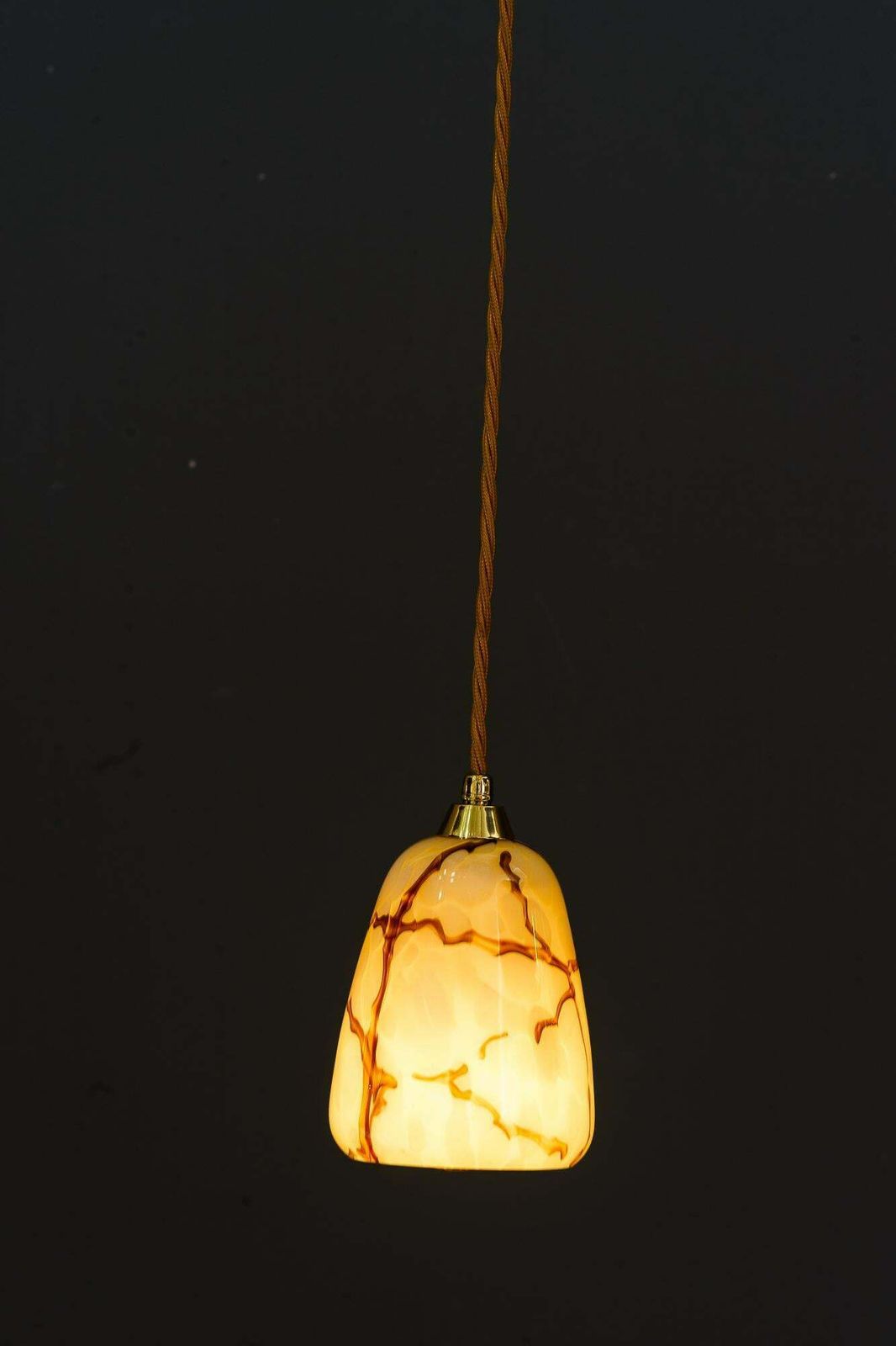 photo for sale 2 Art Deco Pendants Vienna Around 1930s With Original Glass Shades