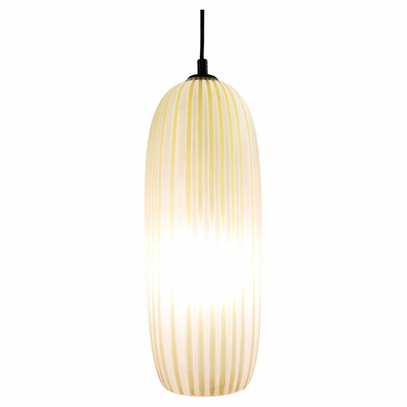 Mid Century Modern Yellow Glass Suspension, Italy, 1960s